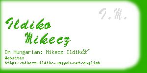 ildiko mikecz business card